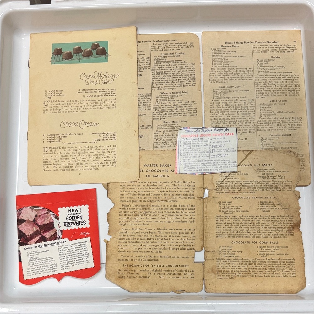 Vintage Recipe Cards Collection